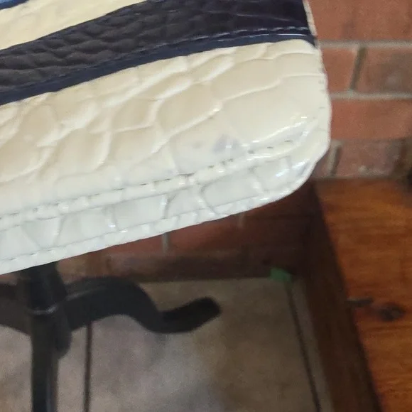 Brahmin Adjustable Crossbody Blue,  White, Reptile - Picture 8 of 16